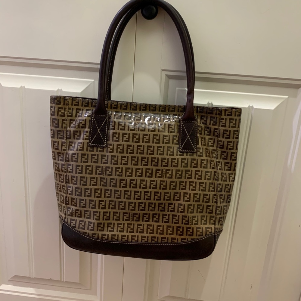 Fendi Zucca Tote Shoulder Bag
